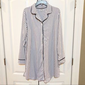 Anne Klein Soft and Stretchy Striped Nightshirt